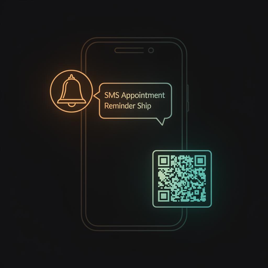 SMS reminders and QR booking infographic